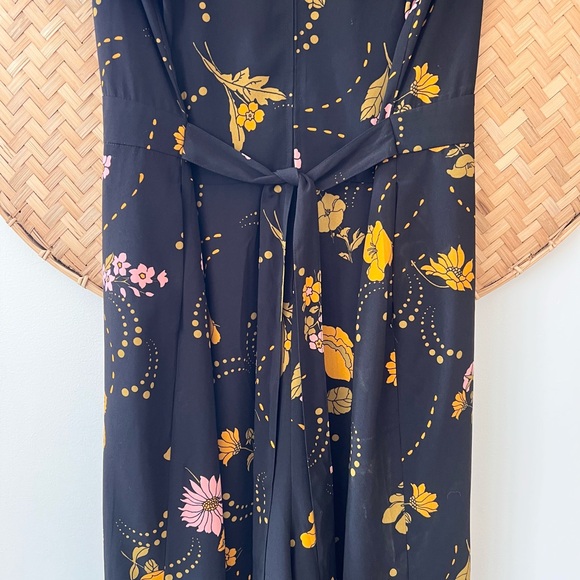 PLUS SIZE MODCLOTH VINTAGE STYLE EVERYTHING & MORE BLACK FLORAL ROMPER JUMPSUIT - Picture 9 of 13